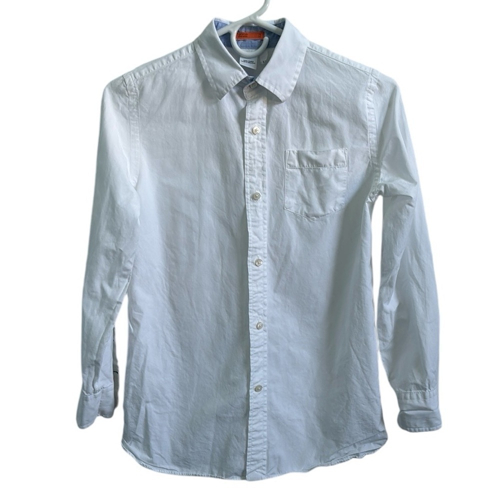 Crewcuts Everyday Youth White Button Down Shirt Size 12